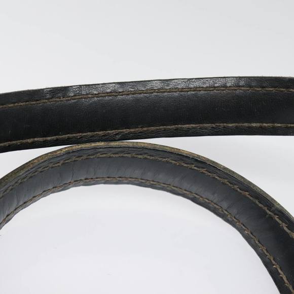 GUCCI Sherry Line Hand Bag Suede Leather Navy Red gold Auth yk14885 - Picture 8 of 16